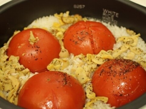 炊飯器で簡単トマトまるごと御飯